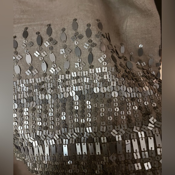 Beautiful Eileen Fisher linen embellished dress - Picture 3 of 6